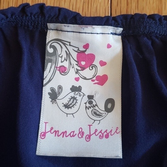 Jenna Jessie BLue Cold Shoulder 3/4 sleeve Navy Blue Shirt Large/14 - Picture 4 of 4